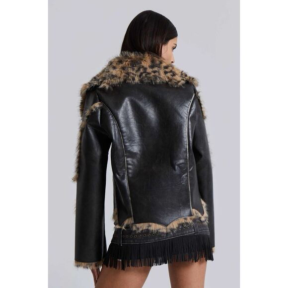 Jaded London Black and Brown Leather Jacket - Picture 3 of 14